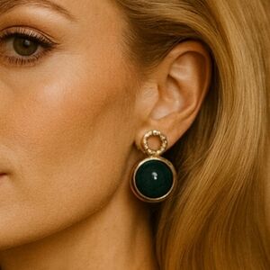 Marlyn Schiff Black Piercing Earrings New